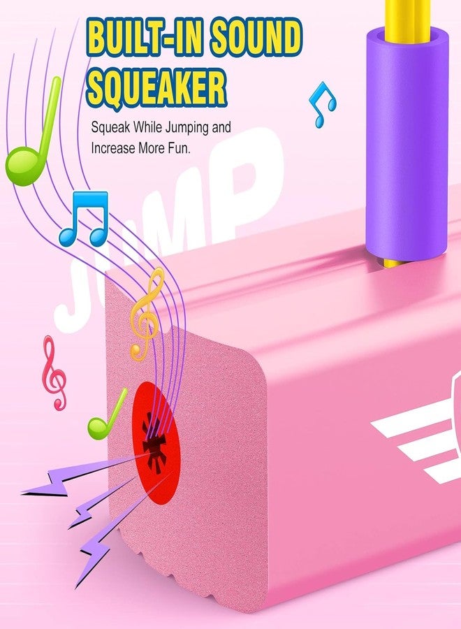 FEBLICH عصا القفز الإسفنجية من فيبليتش للأطفال، ألعاب ممتعة للأولاد والبنات من عمر 3 إلى 12 سنة، ألعاب خارجية وداخلية، هدايا ممتعة للأطفال المصابين بالتوحد، هدايا صغيرة لعيد الميلاد (لون وردي) - Image 3